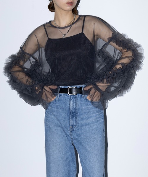 MAISON BREEZE reveur ブラウス シャツ 「MAISON reveur」frill sheer