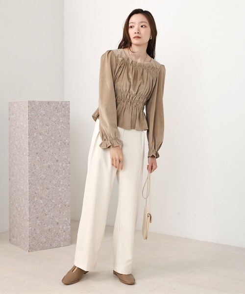 BAB ブラウス シャツ ギャザートップス レディース : ZOZOTOWN