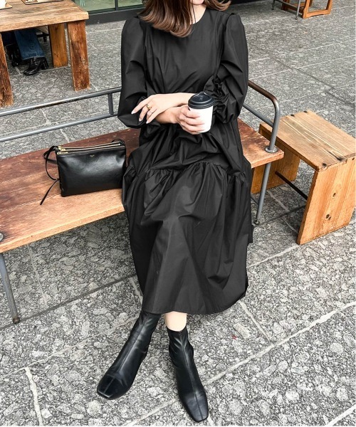 ワンピース 「Ranさん×midopeiさんコラボ」ティアードギャザー