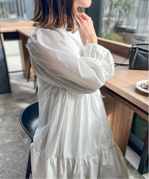 ワンピース 「Ranさん×midopeiさんコラボ」ティアードギャザー