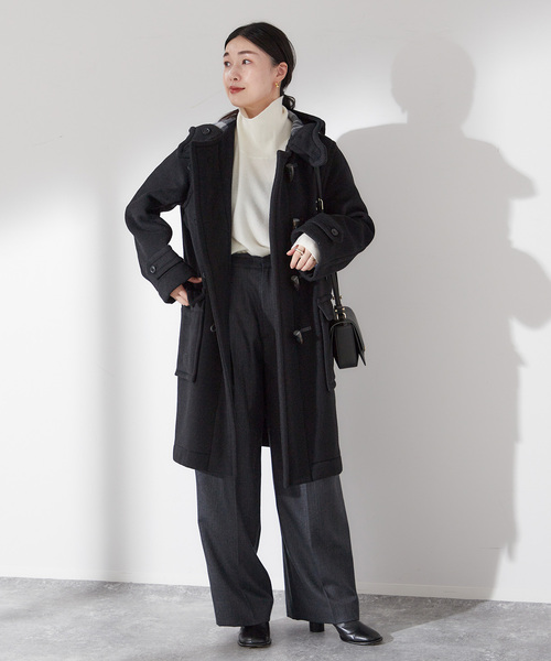 LONDON TRADITION」 ダッフルコート 34 ブラック レディース 