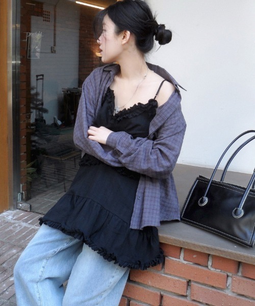 フリルミニワンピース　ネイビー ワンピース フリルフェミニンワンピース : ZOZOTOWN Yahoo!店