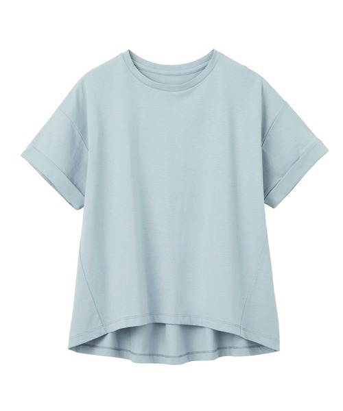 uvカット tシャツ 半袖 綿100%バックタックワイドTシャツ レディース