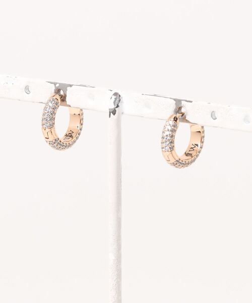 DW Pavé Crystal Earrings ローズゴールドピアス Crystal Hoop