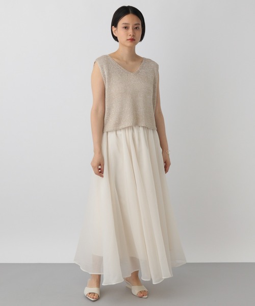 新品未使用同様超美品♡リムアークウエストボリュームワッシャースカート　36 新品未使用同様超美品♡リムアークウエストボリュームワッシャー