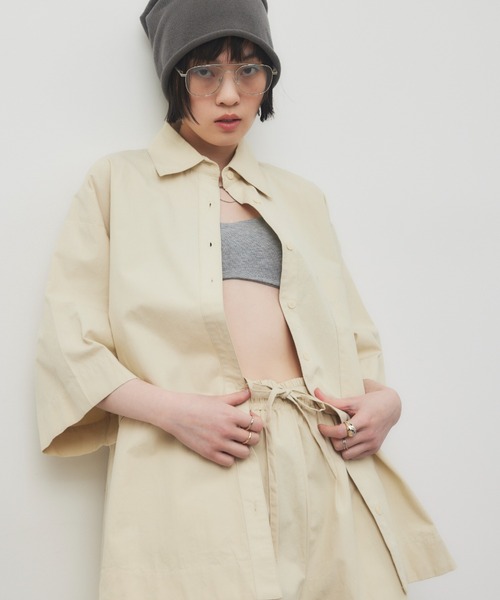 HANNE ブラウス シャツ ハーフスリーブシャツセットアップ レディース