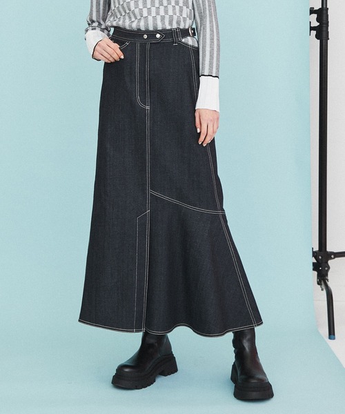INella」 デニムスカート 1 ネイビー レディース : 85366227 