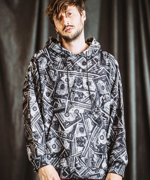 NO ID.（ノーアイディー） パーカー 「NO ID.」Pattern Print Big