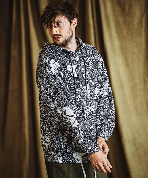 NO ID.（ノーアイディー） パーカー 「NO ID.」Pattern Print Big