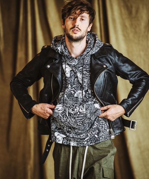 ノーアイディー（NO ID．）/PatternプリントBIGパーカ NO ID.（ノーアイディー） パーカー 「NO ID.」Pattern Print Big