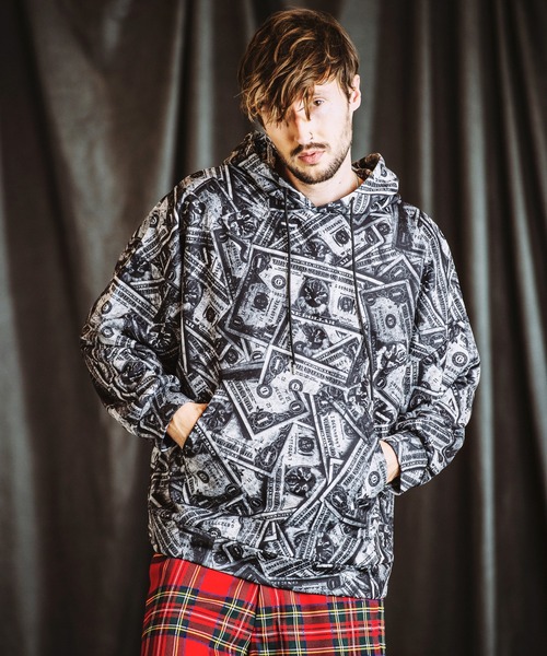 NO ID.（ノーアイディー） パーカー 「NO ID.」Pattern Print Big