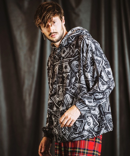 ULTRA BRAIN ”NEO PUNK ”古着 グラフィック パーカー NO ID.（ノーアイディー） パーカー 「NO ID.」Pattern Print Big