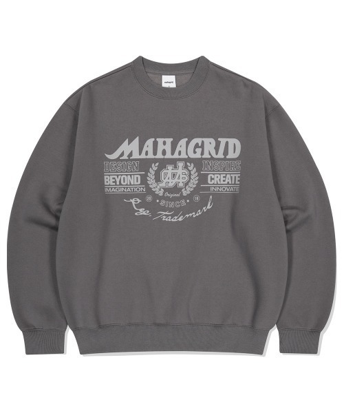 トレーナー スウェット 「mahagrid/マハグリッド」 TRADEMARK SWEATSHIRT/トレードマークスウェットシャツ レディース メン