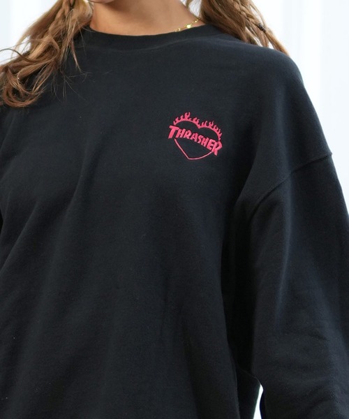 トレーナー スウェット 「ムラサキスポーツ限定」THRASHER/スラッシャー サガラ刺繍 トレーナー 243TH2TR016 レディース THRASHER スラッシャー トレーナー レディース スウェット