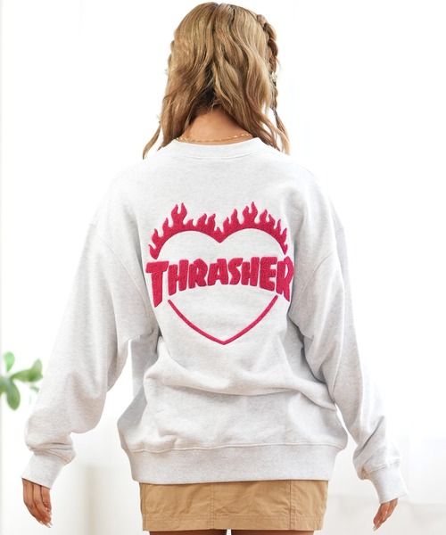 トレーナー スウェット 「ムラサキスポーツ限定」THRASHER/スラッシャー サガラ刺繍 トレーナー 243TH2TR016 レディース THRASHER トレーナー スウェット 「ムラサキスポーツ限定