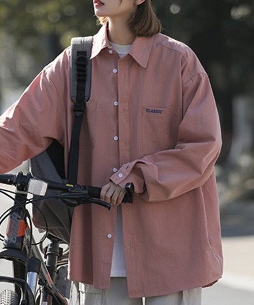 MGV（エムジーヴィー） シャツ シンプルロングスリーブシャツ メンズ