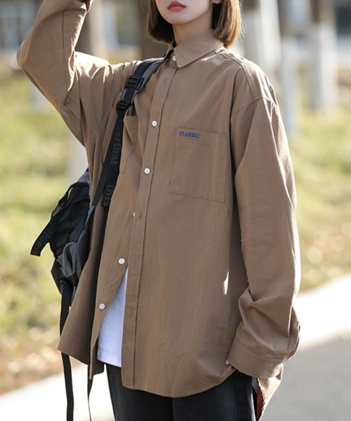 S GOLDBERGH ブラックスパンコールロングスリーブシャツ MGV（エムジーヴィー） シャツ シンプルロングスリーブシャツ メンズ