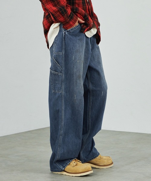 90s vintage Lee Painter 後染め baggy pants Lee ジーンズ Lee/リー DUNGAREES VINTAGE PAINTER PANTS メンズ