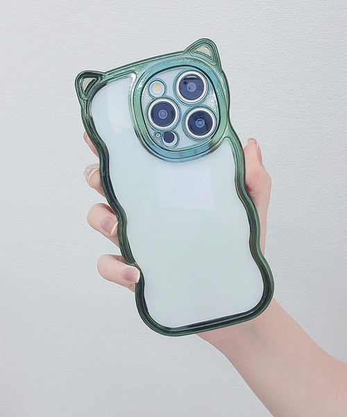スマホケース Lace Ladies（レースレディース） スマホケース 猫型 もこもこ