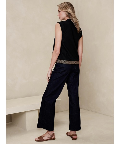 [BANANA REPUBLIC FACTORY STORE] безрукавка блуза S черный женский 