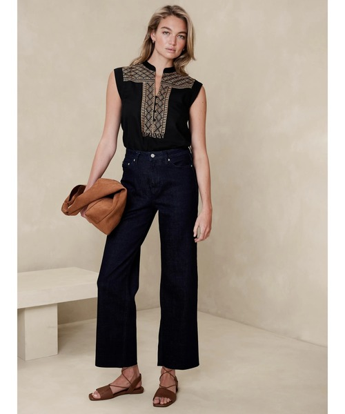 [BANANA REPUBLIC FACTORY STORE] безрукавка блуза S черный женский 