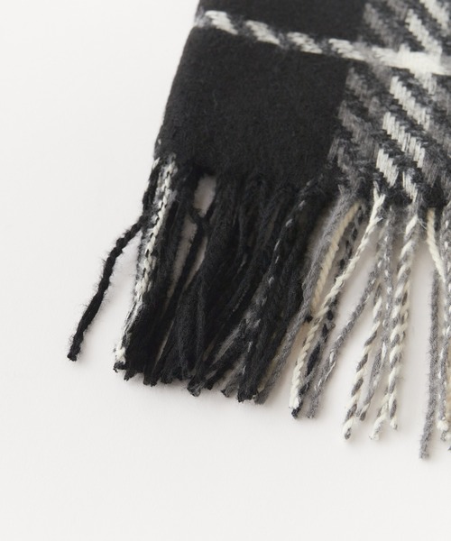 Chick マフラー ストール Check Pattern Fringe Muffler / チェック柄