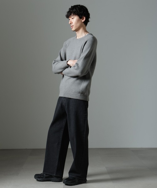 NANO universe セーター ニット ウォッシャブル ダブルフェイスニット