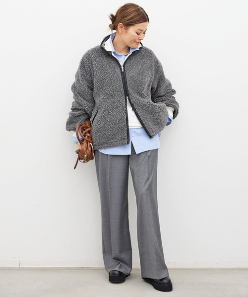 CALUX ブルゾン アウター BOA ZIP ジャケット レディース