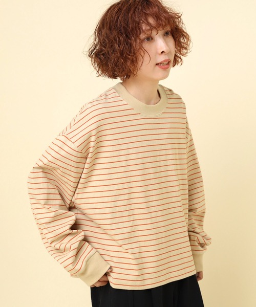 tシャツ M2379 ボーダーＢＩＧロンＴ レディース