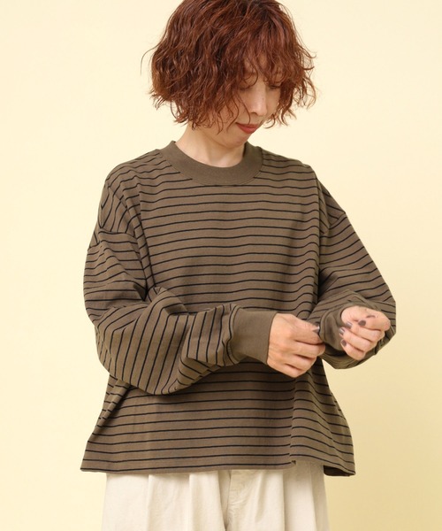 RNA-N（アールエヌエーエヌ） tシャツ M2379 ボーダーBIGロンT