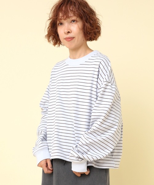 RNA-N（アールエヌエーエヌ） tシャツ M2379 ボーダーBIGロンT