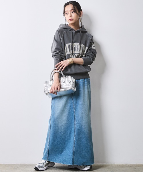 パーカー ロゴプリントパーカー 「大きいサイズ有」シックスタイル レディース CHIC STYLE パーカー ロゴプリントパーカー 「大きいサイズ有