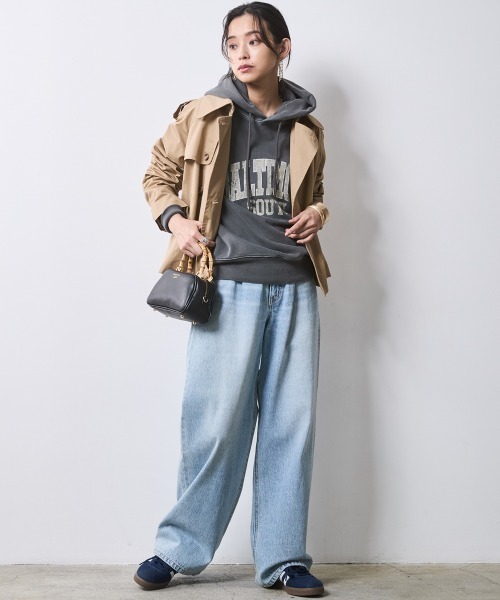 CHIC STYLE パーカー ロゴプリントパーカー 「大きいサイズ有