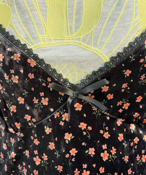 CIAOPANIC ベロアフラワーキャミチュニックワンピース ベロアフラワーキャミチュニックワンピース（チュニック