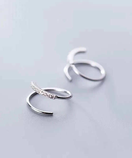 定価40350円 フープピアス silver925 刻印有り 4個セット whoseA ピアス 「silver925」4pointed starPierce/四芒星フープ