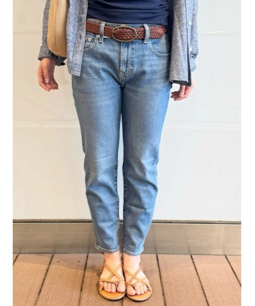 ジーンズ デニム デニムパンツ ミッドライズ ガールフレンドデニム レディースの画像