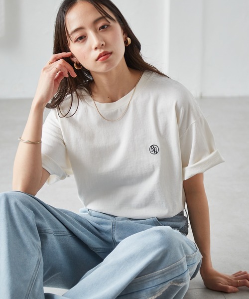 洗練されたデザイン◆Dime◆パーガトリー ロゴ コットン Tシャツ オーガニックコットンTシャツ/Bシンボル（ydb4582618690379