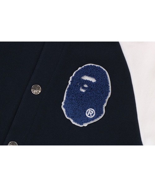 ♡　A BATHING APE kids ネイビーorブラックスタジャン A BATHING APE（アベイシングエイプ） スタジャン アウター SHARK