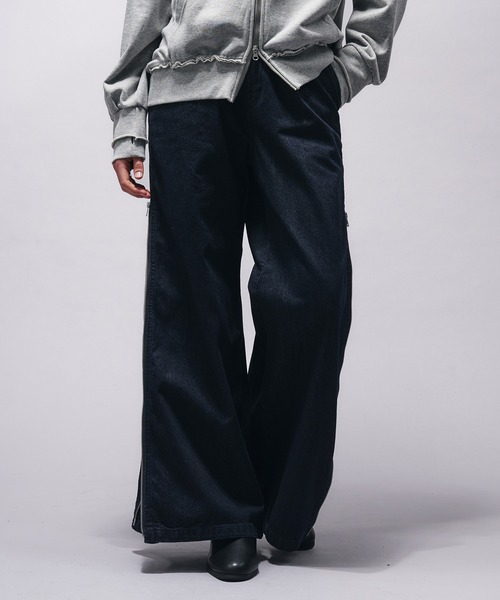 ダークブルー サイドジッパー付きデニムパンツ 楽天市場】【20%OFF】 mnml ミニマル M14 STRETCH DENIM BLUE