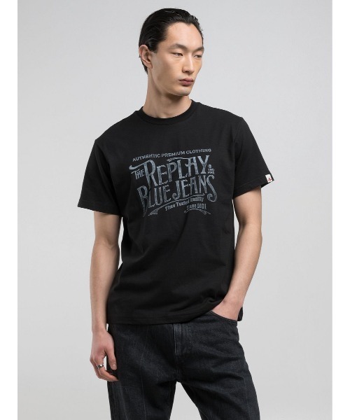 リプレイ REPLAY Tシャツ REPLAY（リプレイ） tシャツ コットンジャ−ジープリントTシャツ