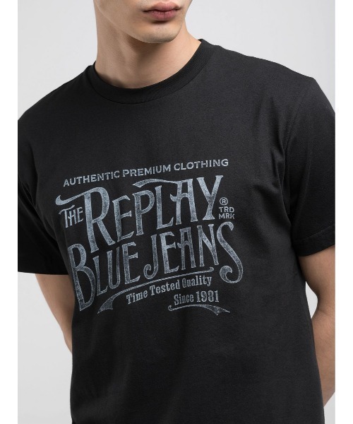 REPLAY（リプレイ） tシャツ コットンジャ−ジープリントTシャツ
