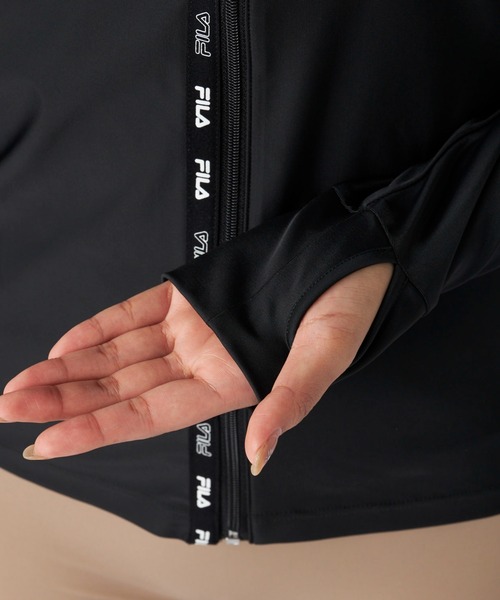 FILA（フィラ） ラッシュガード ロゴプリントジップラッシュガード
