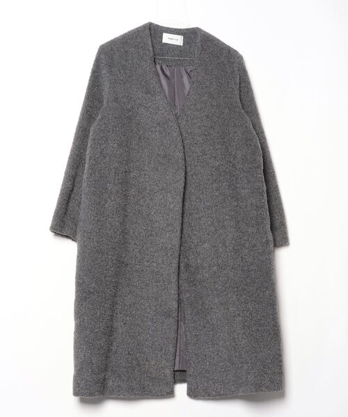 FRAY I.D（フレイ・アイディー） ノーカラーコート FREE グレー