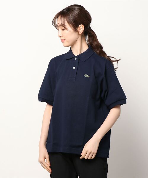 ラコステ　LACOSTE ✖︎ BEAMS BOY 半袖ポロシャツ 24SS 紺色 BEAMS BOY 「BEAMS BOY」 「LACOSTE」半袖ポロシャツ 38