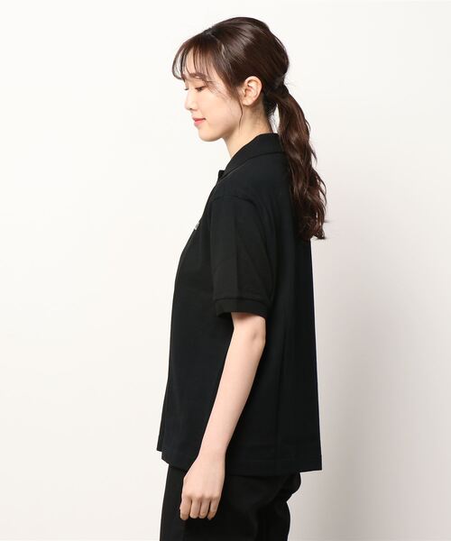 ラコステ　LACOSTE ✖︎ BEAMS BOY 半袖ポロシャツ 24SS 紺色 LACOSTE ラコステ 春夏 ベロアロゴ☆ 鹿の子 半袖 ポロシャツ Sz