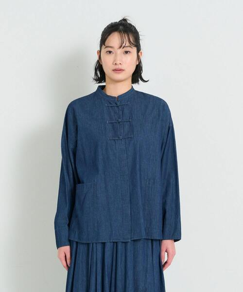 コンジェペイエ レディース　ブラウス　新品 conges payes ADIEU TRISTESSE ブラウス シャツ チャイナボタン