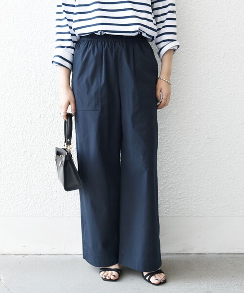 SHIPS any ワイドパンツ パンツ any:「洗濯機可能」タイプライター