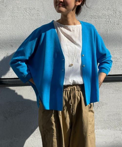 BEARDSLEY（ビアズリー） 7分袖ニットカーディガン FREE グレー