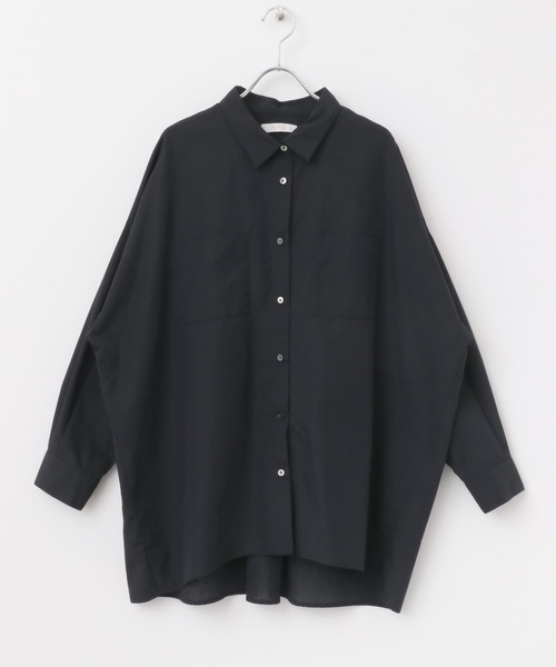 「F by ROSSO」 長袖シャツ FREE ネイビー レディース F by ROSSO ブラウス シャツ ROSSO プリーツデザインブラウス