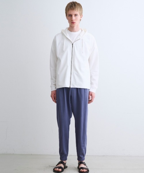 three dots（スリー ドッツ） パーカー セラミック テリージップアップ